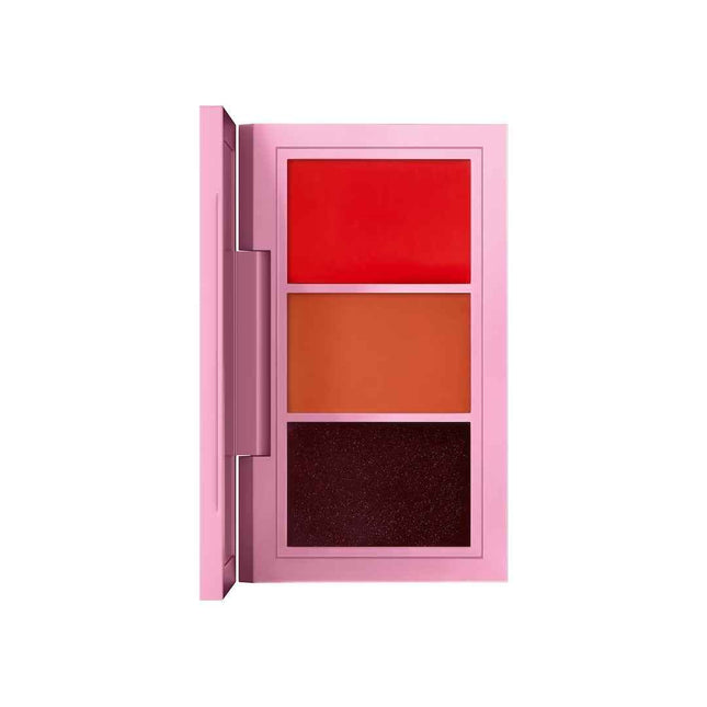 MAC From Harris With Love – Lip Palette for Women, Roman Revelation: Bright Orange (Matte) + No Place Like LA: Warm Nude (Amplified) + London Grind: Deep purple (Amplified), 3 g