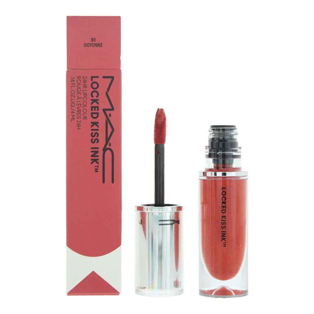 MAC Locked Kiss Ink – Liquid Lipstick for Women, 80, Doyenne, 4 ml