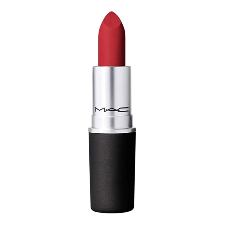 MAC Powder Kiss Powder – Cream Lipstick for Women, 935, Ruby New, 3 g