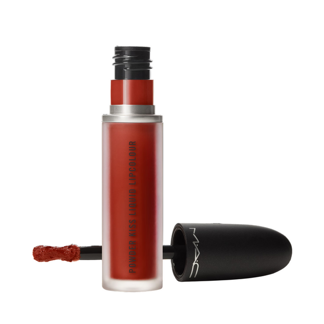 MAC Powder Kiss Velvet Blur Matte – Liquid Lipstick for Women, 991, Devoted To Chili, 5 ml
