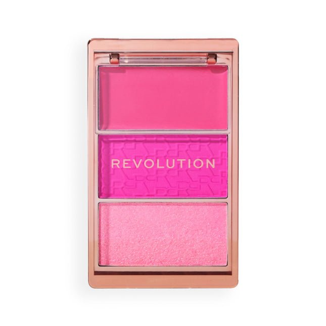 Makeup Revolution Blush Icon – Blush Palette for Women, Hot Pink Flag, 6.3 g
