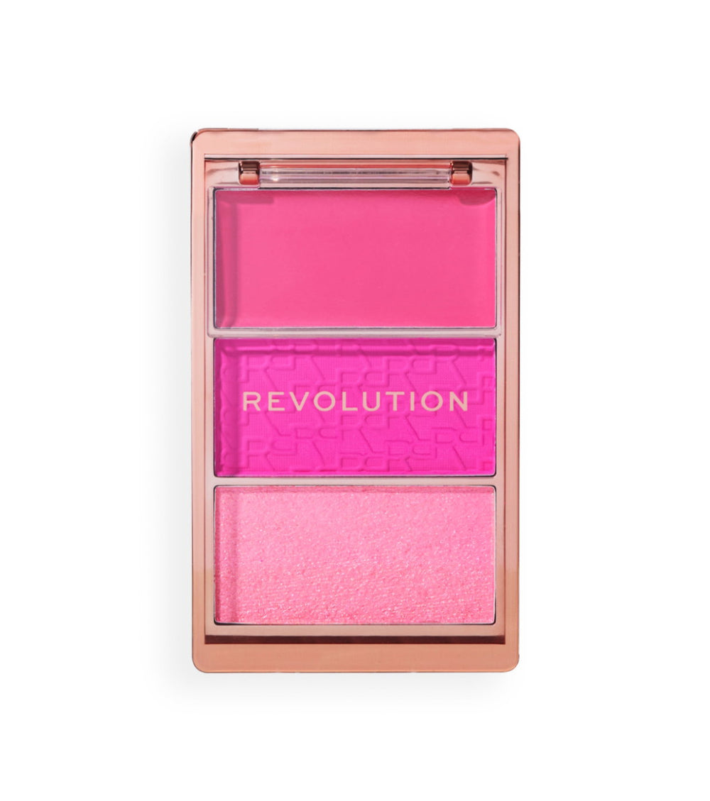 Makeup Revolution Blush Icon – Blush Palette for Women, Hot Pink Flag, 6.3 g
