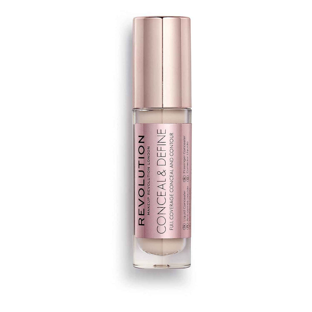 Makeup Revolution Conceal & Define Corrective – Liquid Concealer for Women, C5, 4 g