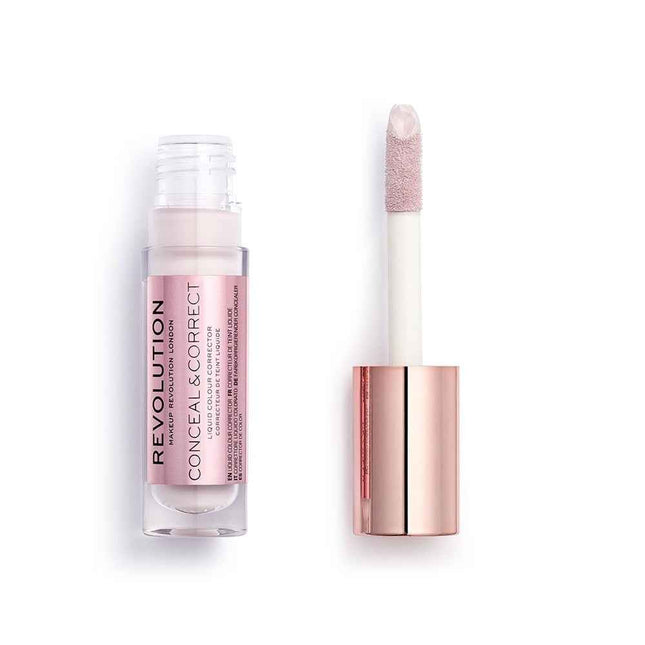 Makeup Revolution Conceal & Correct Corrective – Liquid Concealer for Women, Lavander, 4 g