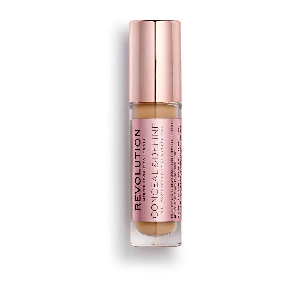 Makeup Revolution Conceal & Define Corrective – Liquid Concealer for Women, C 12, 4 g