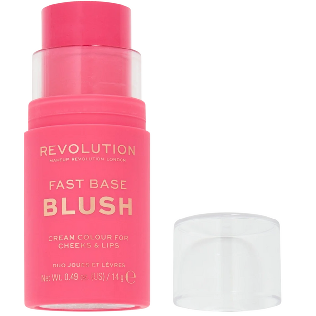 Makeup Revolution Fast Base – Blush Stick for Women, Rose, 14 g