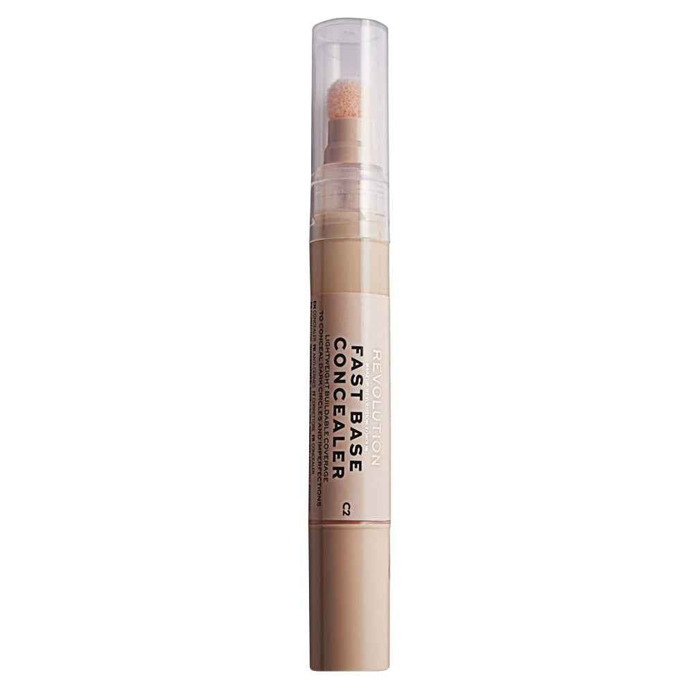 Makeup Revolution Fast Base Concelear – Under-Eye Concealer Pen for Women, C 2, 4.5 ml