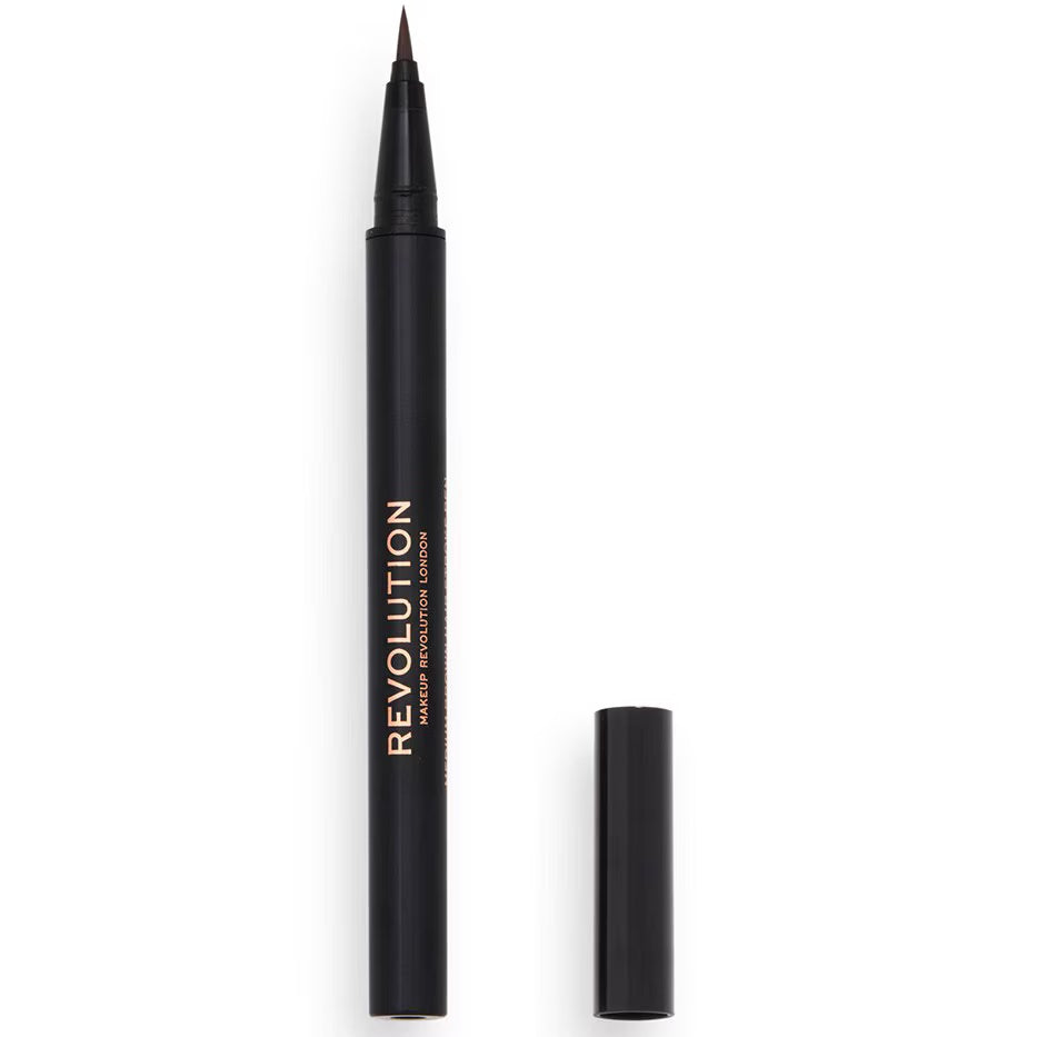 Makeup Revolution Hair Stroke – Eyebrow Cream Pencil for Women, Medium Brown, 0.5 g