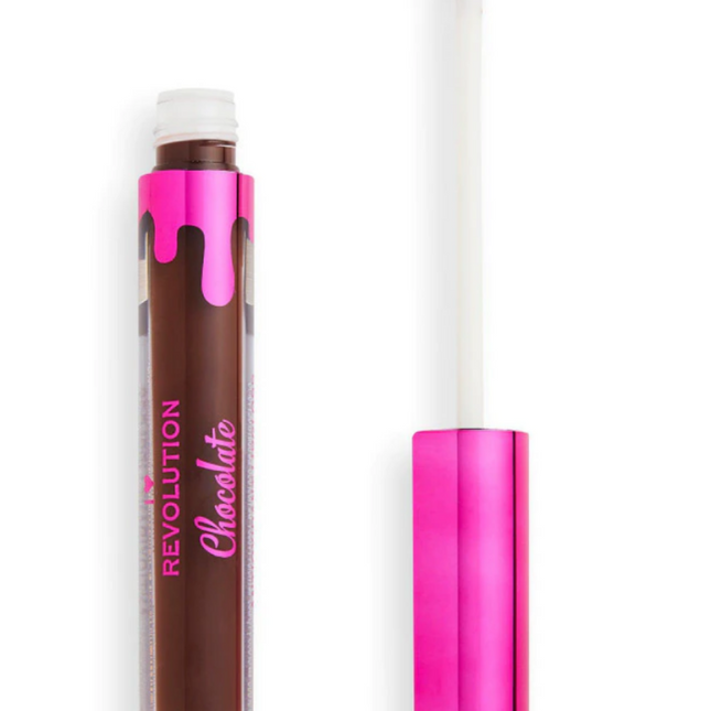 Makeup Revolution I Heart Revolution Chocolate – Lip Gloss for Women, Mocha, 3.20 ml
