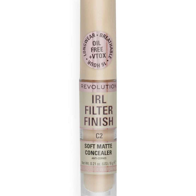 Makeup Revolution IRL Filter Finish Cover Dark Spots – Cream Concealer for Women, C2, 6 g