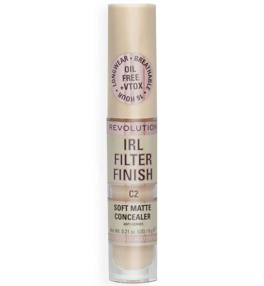 Makeup Revolution IRL Filter Finish Cover Dark Spots – Cream Concealer for Women, C2, 6 g