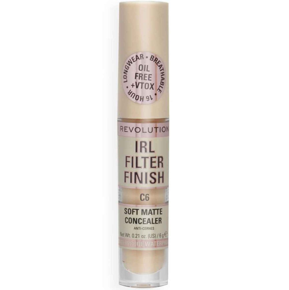 Makeup Revolution IRL Filter Finish Cover Dark Spots – Cream Concealer for Women, C6, 6 g