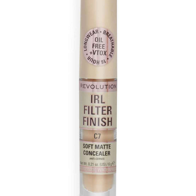 Makeup Revolution IRL Filter Finish Cover Dark Spots – Cream Concealer for Women, C7, 6 g