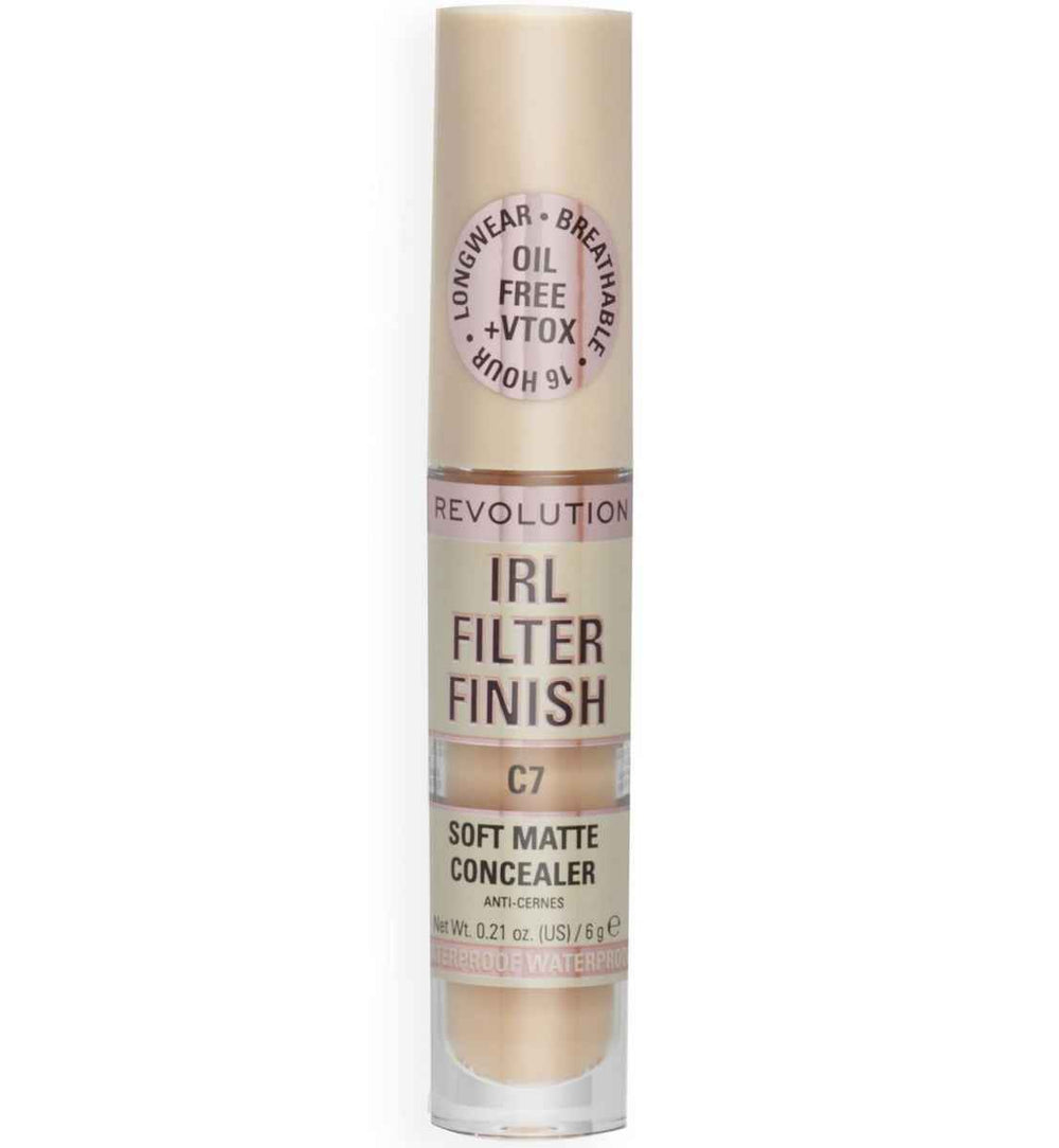 Makeup Revolution IRL Filter Finish Cover Dark Spots – Cream Concealer for Women, C7, 6 g