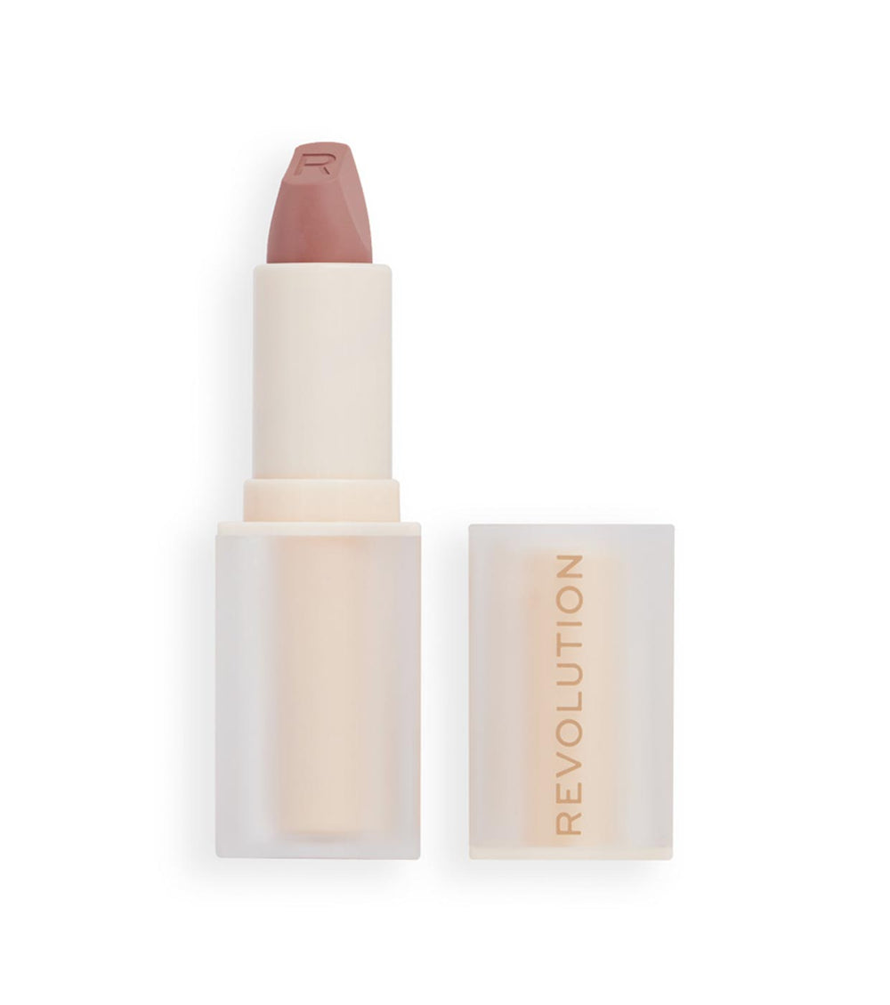 Makeup Revolution Lasting Kiss – Cream Lipstick for Women, Brunch Pink Nude, 3.2 g