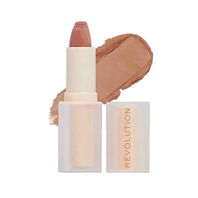 Makeup Revolution Lasting Kiss – Cream Lipstick for Women, Chauffeur Nude, 3.2 g