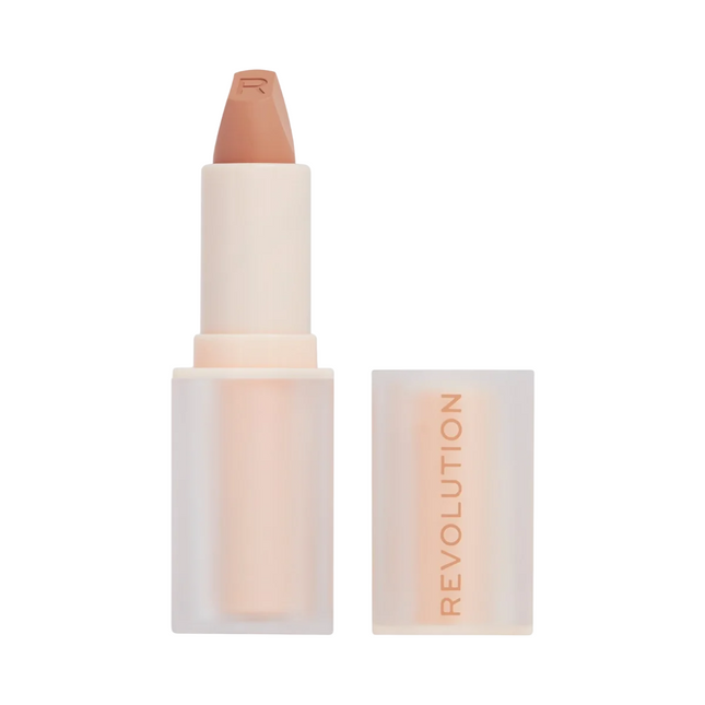Makeup Revolution Lasting Kiss – Cream Lipstick for Women, Lover Nude, 3.2 g
