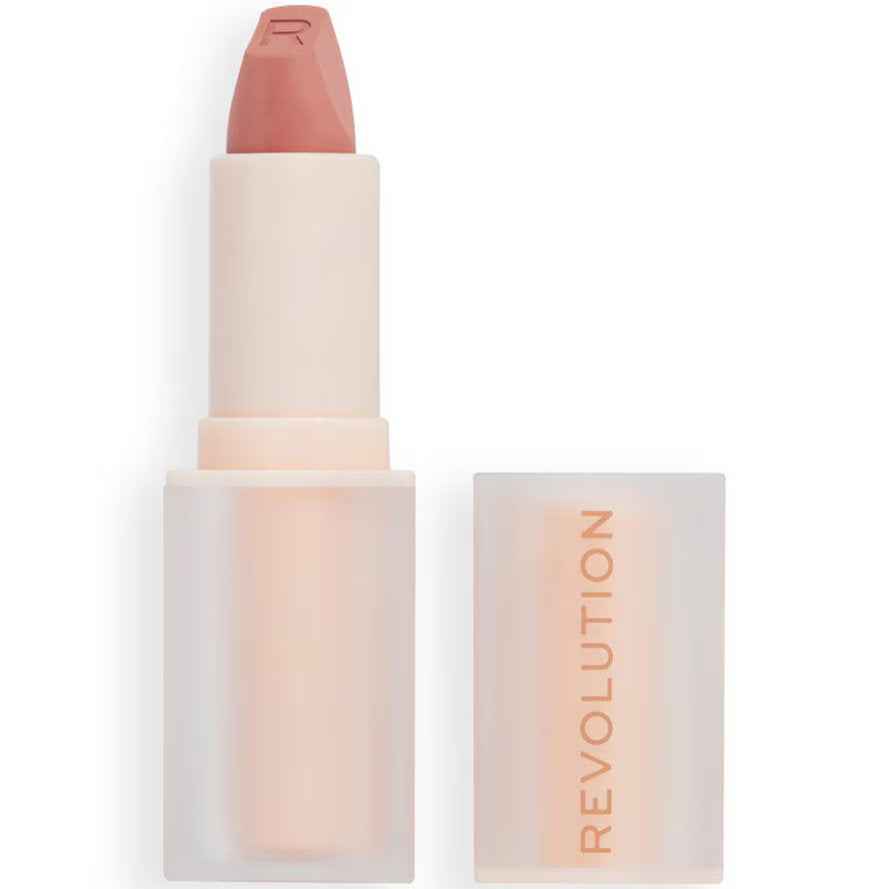Makeup Revolution Lasting Kiss – Cream Lipstick for Women, Queen Pink, 3.2 g