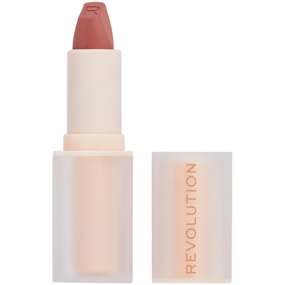 Makeup Revolution Lasting Kiss – Cream Lipstick for Women, Wifey Dusky Pink, 3.2 g