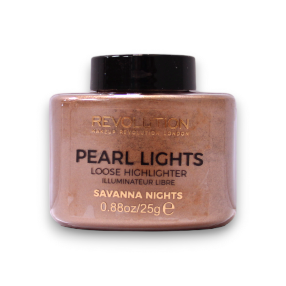 Makeup Revolution Pearl Lights – Loose Highlighter Powder for Women, Savannah Nights, 25 g