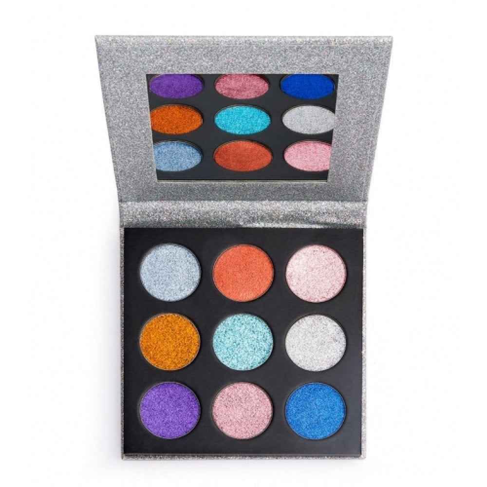 Makeup Revolution Pressed Glitter – Face Palette for Women, Illusion, 13.5 g