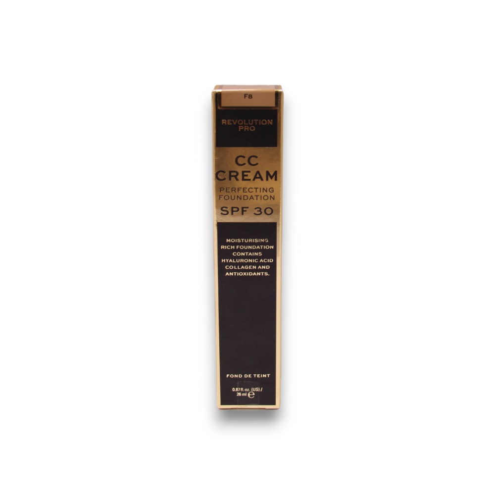 Makeup Revolution Pro CC Perfecting – CC Cream for Women, F8, SPF 30, 26 ml
