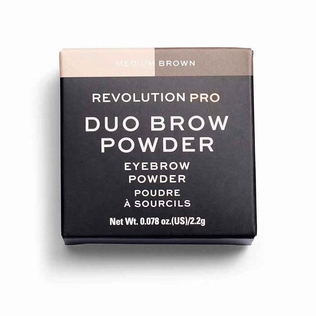 Makeup Revolution REVOLUTION PRO Vegan – Eyebrow Powder for Women, Medium Brown, 2.2 g