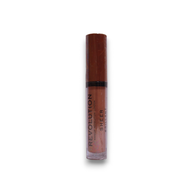 Makeup Revolution Sheer Brillant Vegan – Lip Gloss for Women, 123, Brunch, 3.5 ml