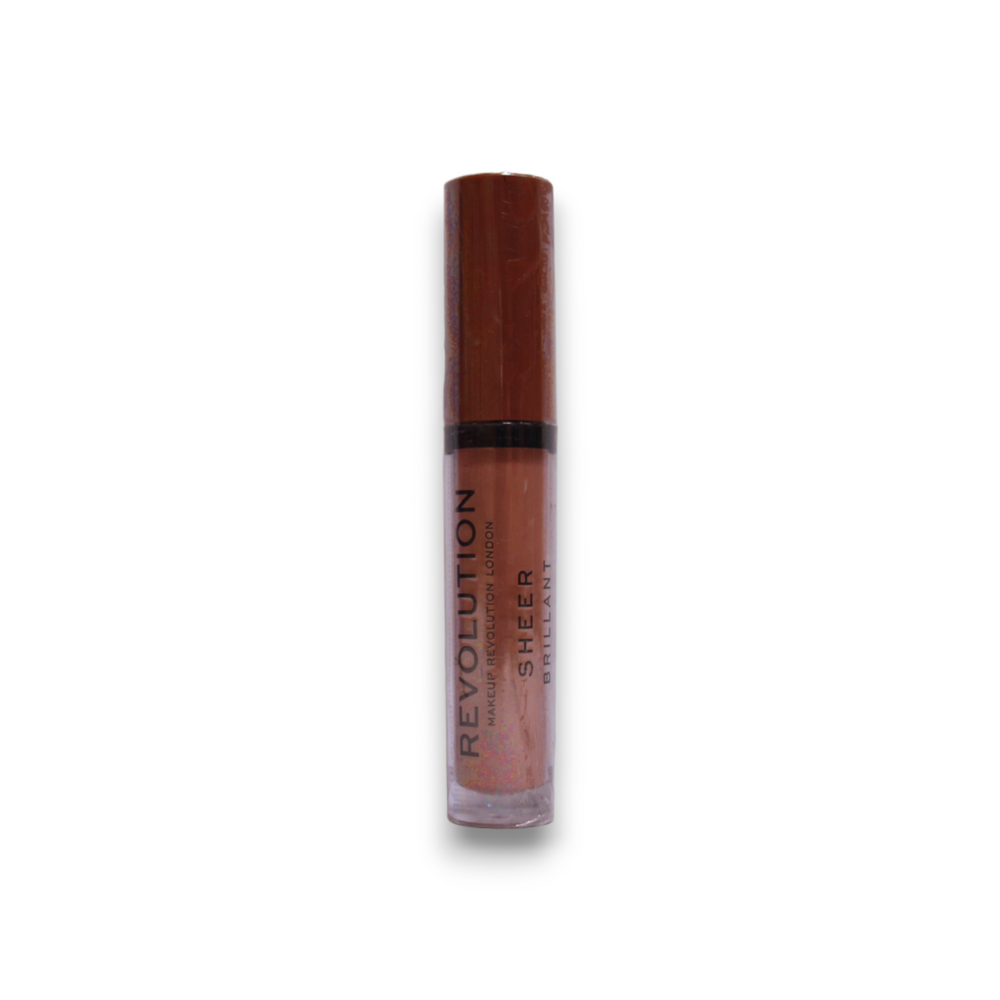 Makeup Revolution Sheer Brillant Vegan – Lip Gloss for Women, 123, Brunch, 3.5 ml