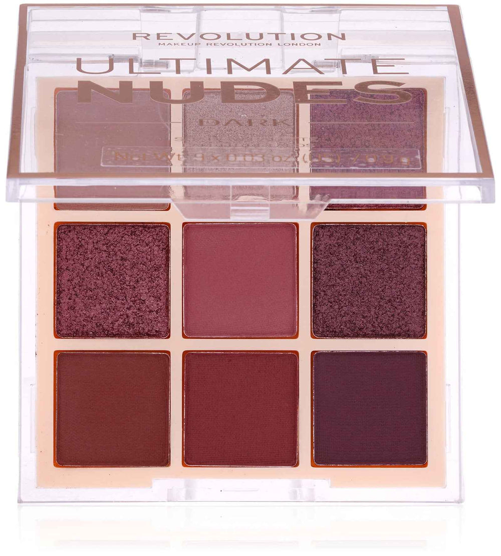Makeup Revolution Ultimate Nudes – Eyeshadow Palette for Women, Dark, 9 Shades, 8.1 g