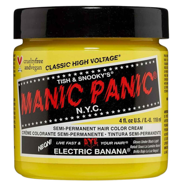 Manic Panic Classic High Voltage Electric Banana – Semi-Permanent Hair Dye Unisex, 118 ml