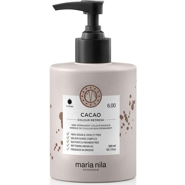 Maria Nila Colour Refresh Vegan – Hair Colouring Cream Mask for Women, For Color Refreshing, 6.00 Cacao, 300 ml