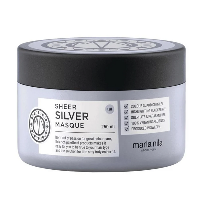 Maria Nila Sheer Silver Paraben-Free – Hair Treatment Cream Mask for Women, Moisturizing, 250 ml