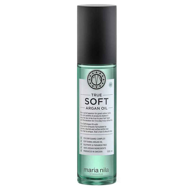 Maria Nila True Soft Argan Oil – Hair Oil Treatment for Women, Softening, 100 ml