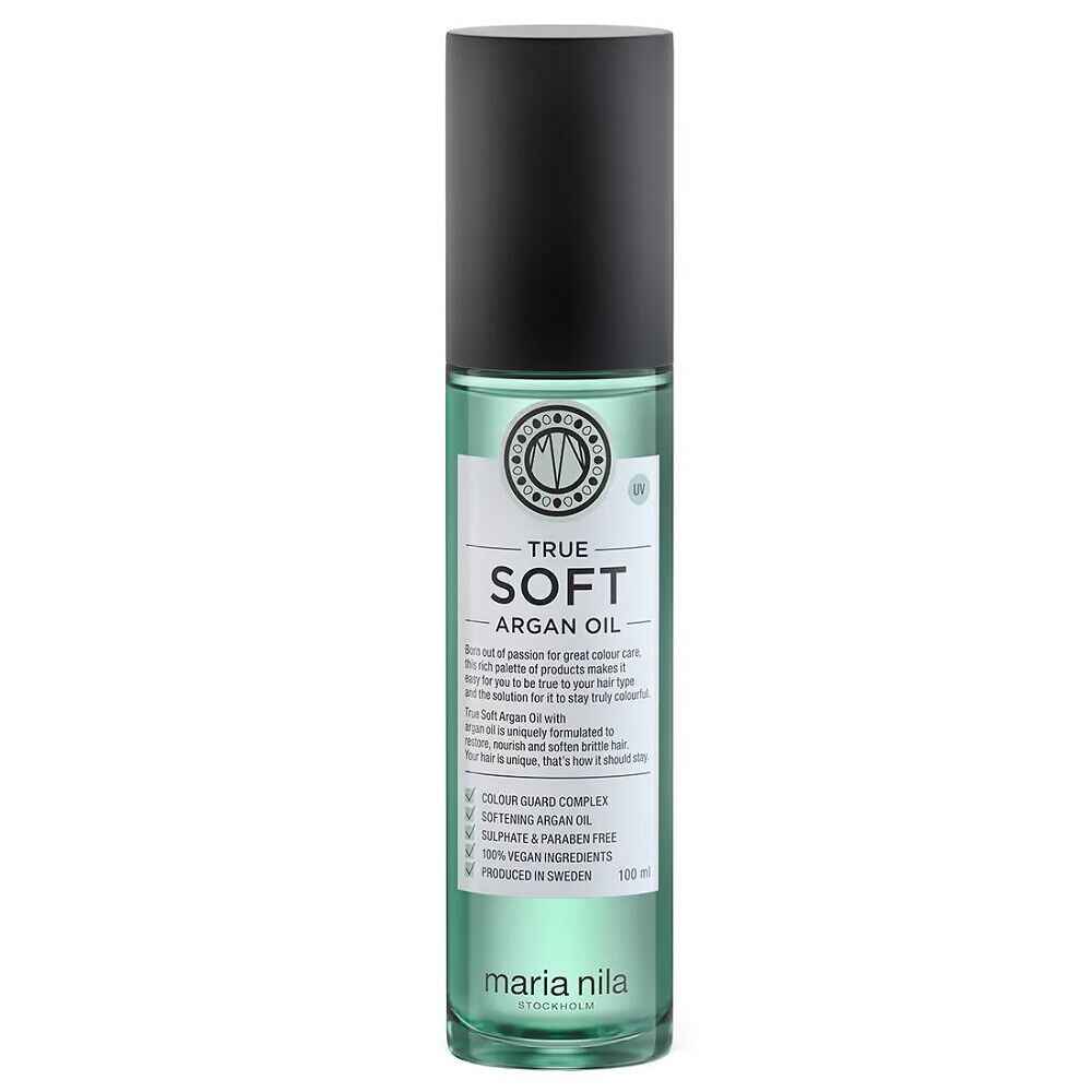 Maria Nila True Soft Argan Oil – Hair Oil Treatment for Women, Softening, 100 ml