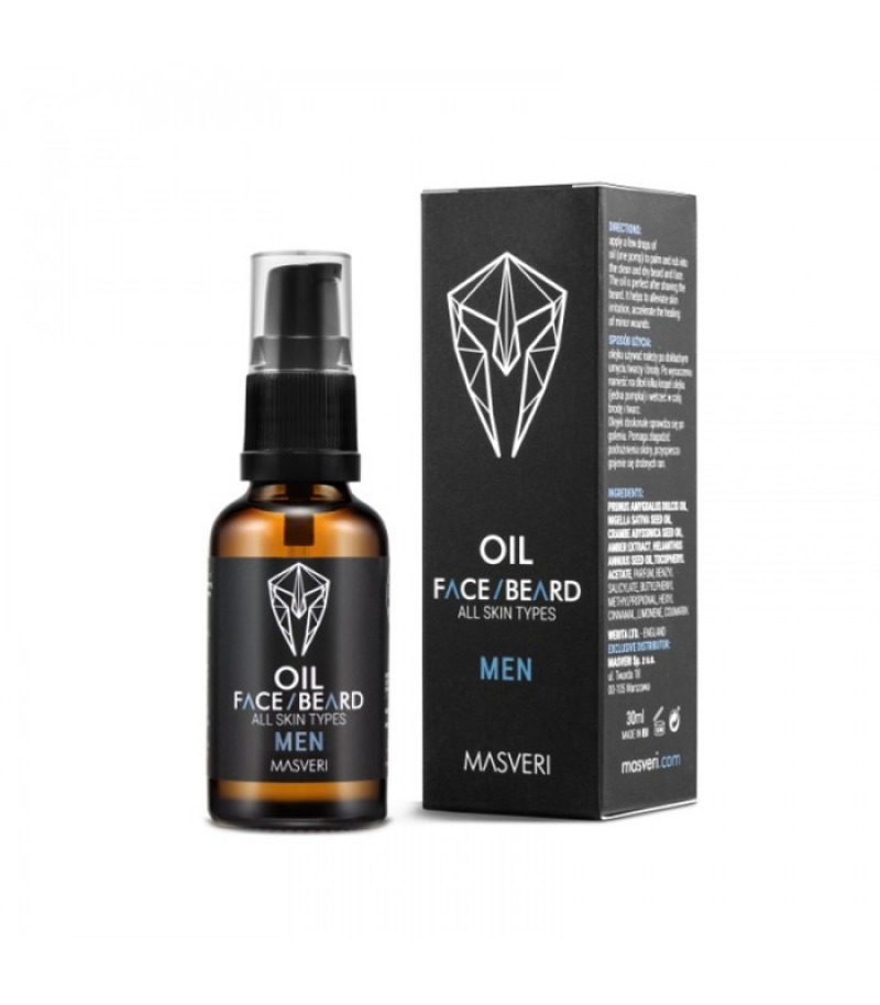 Masveri Beard Oil for Men, Paraben-Free, For Moisturizing, 30 ml