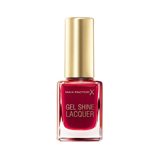 Max Factor Gel Shine Lacquer Top Coat – Nail Polish for Women, 50, Radiant Ruby, 11 ml