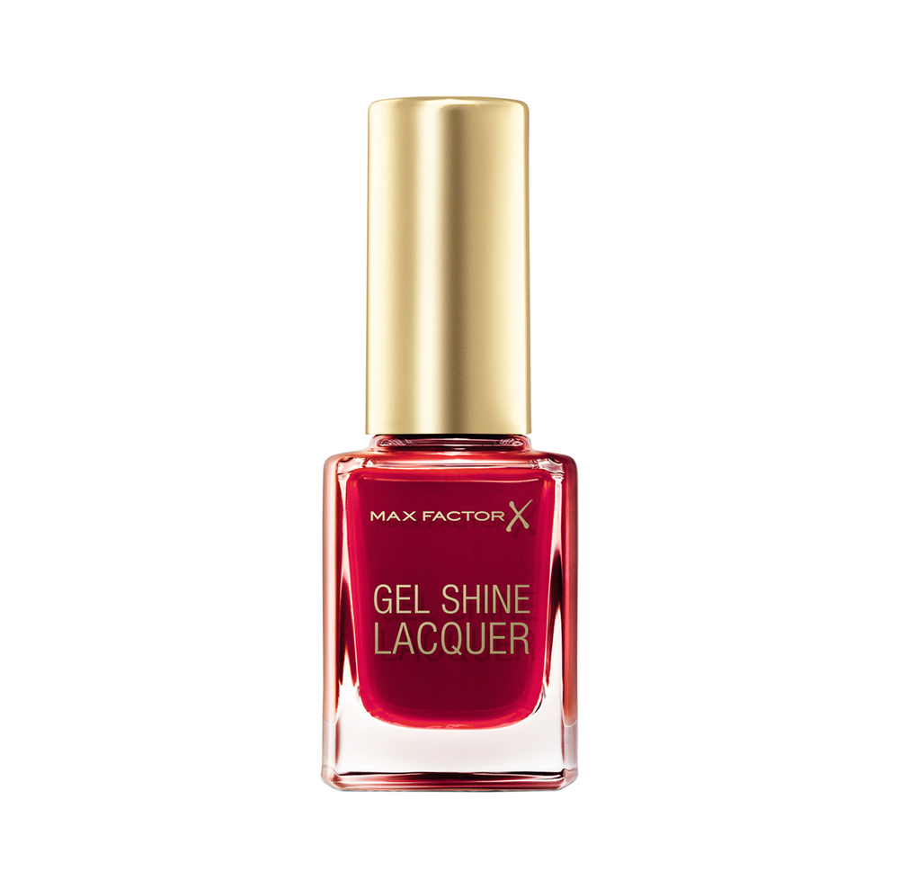 Max Factor Gel Shine Lacquer Top Coat – Nail Polish for Women, 50, Radiant Ruby, 11 ml