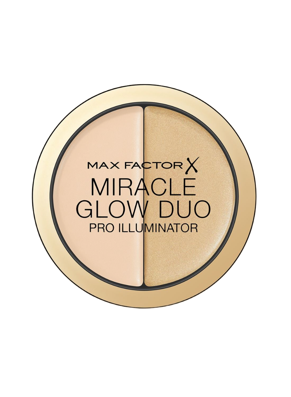 Max Factor Miracle Glow Duo Illuminating – Highlighter Powder for Women, 10, Light, 11 g