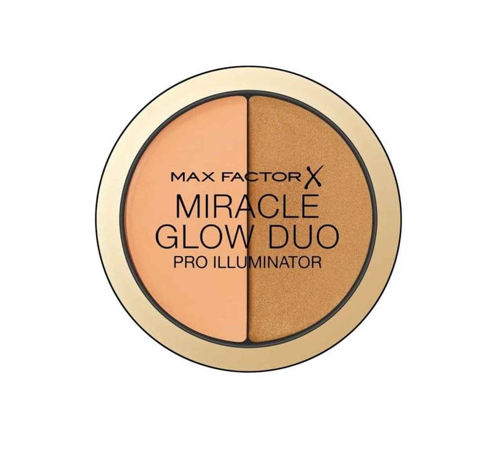 Max Factor Miracle Glow Duo Illuminating – Highlighter Powder for Women, 30, Deep, 11 g