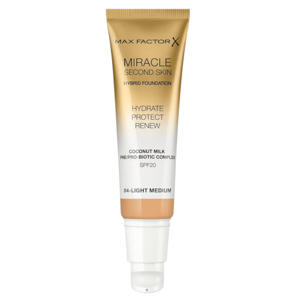 Max Factor Miracle Touch Radiant – Compact Foundation for Women, 04, Light Medium, SPF20, 30 ml