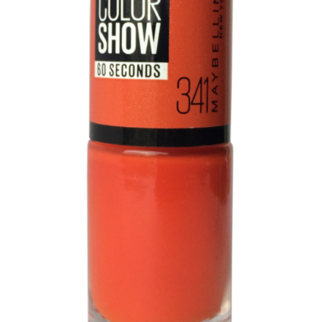 Maybelline Color Show 60 Seconds – Nail Polish for Women, Nr. 341, Orange Attach, 7 ml
