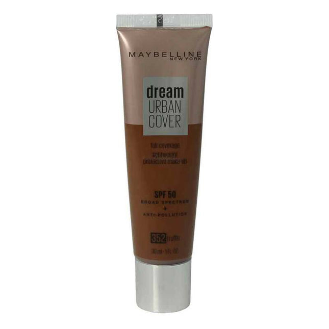 Maybelline Dream Urban Cover Full Cover – Cream Foundation for Women, 352, Truffle, SPF 50, 30 ml