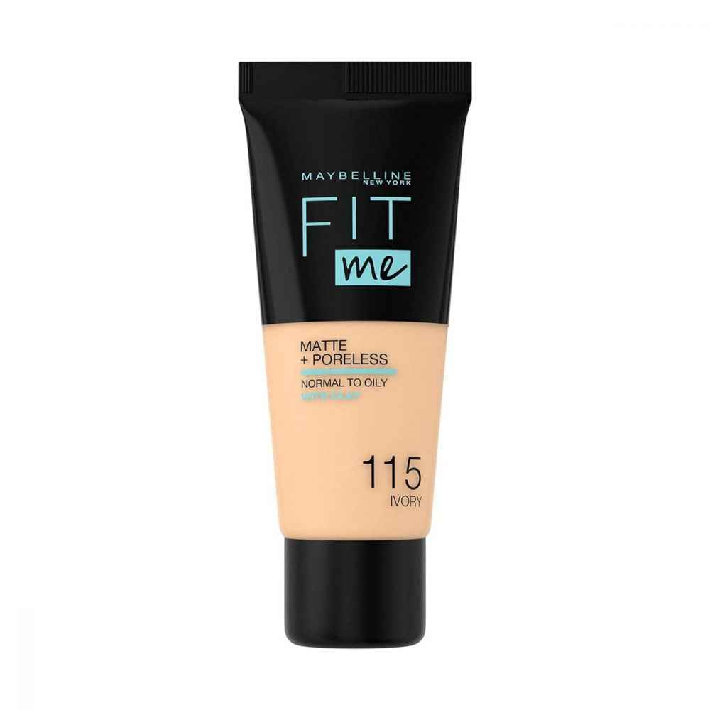 Maybelline Fit Me Matte + Poreless – Liquid Foundation for Women, 150, Ivory, 30 ml