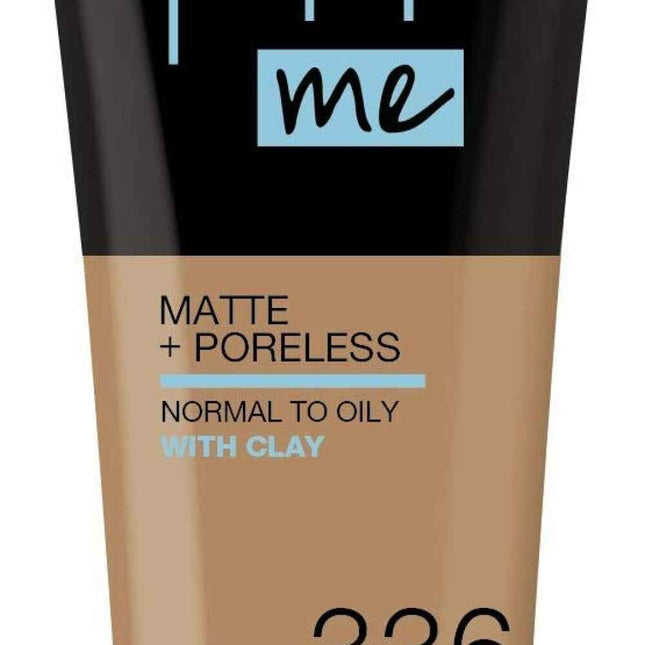 Maybelline Fit Me Matte + Poreless – Liquid Foundation for Women, 336, Warm Olive, 30 ml