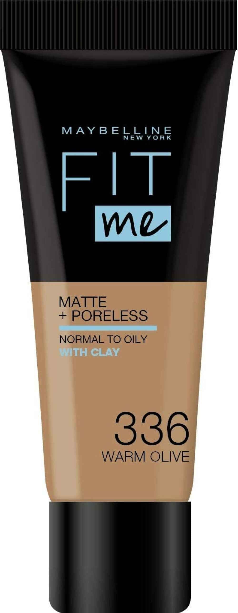 Maybelline Fit Me Matte + Poreless – Liquid Foundation for Women, 336, Warm Olive, 30 ml