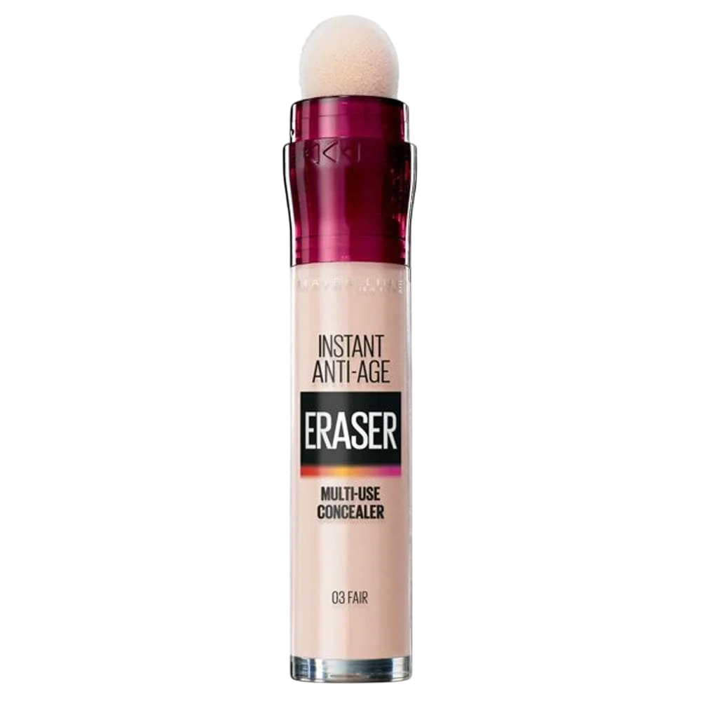 Maybelline Instant Anti Age Eraser Correcting – Under-Eye Concealer Pen for Women, 03, Fair, 6.8 ml