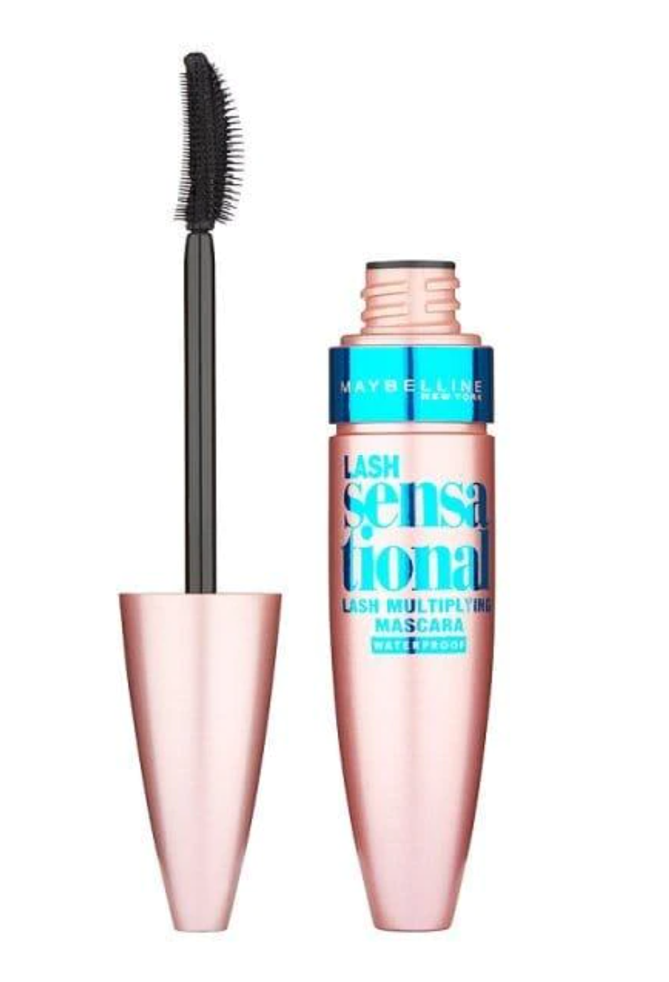 Maybelline Lash Sensational Waterproof Volumizing – Mascara for Women, Black, 9.5 ml