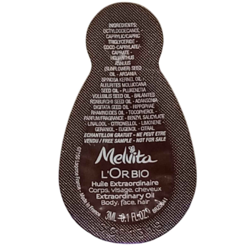 Melvita L'or Bio Organic Nourishing – Body Oil for Women, For Body, Face & Hair, Day & Night, 3 ml Sample