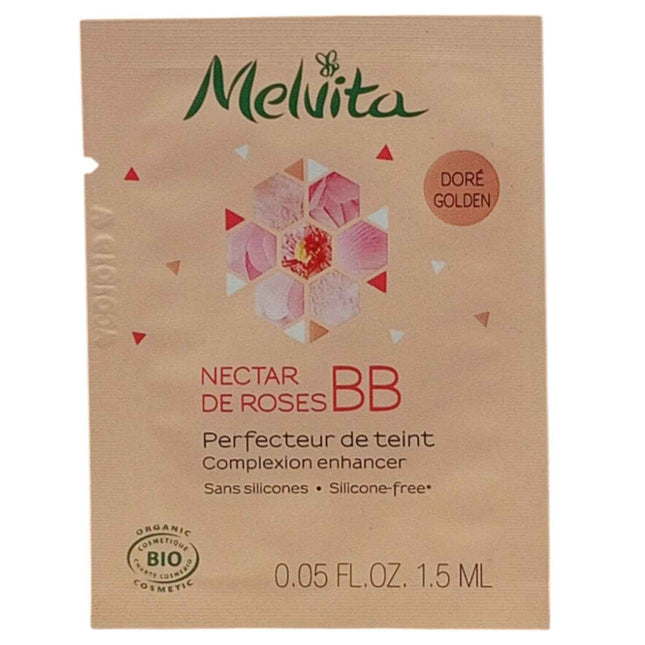 Melvita Nectar de Roses Organic Light Coverage – BB Cream for Women, Golden, 1.5 ml Sample